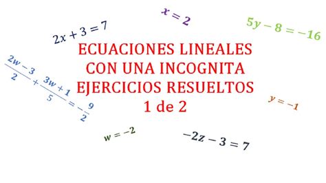 Que Es Una Ecuacion Lineal Ejemplo Ejemplo Sencillo 5ff