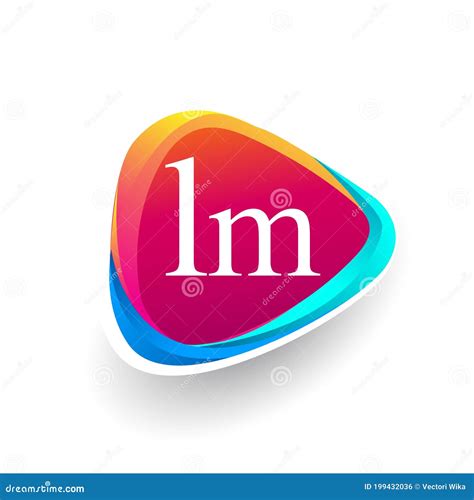 Letter Lm Logo In Triangle Shape And Colorful Background Letter