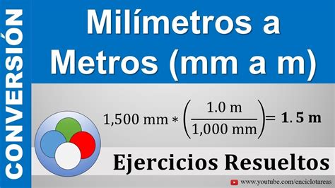 Conversión De Milimetros A Metros Mm A M Muy Sencillo Youtube