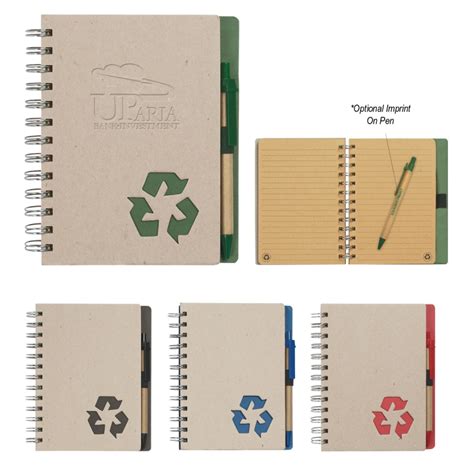 Custom Eco Rich 5 X 7 Spiral Notebook And Pen Notebooks