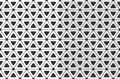 10 Seamless Geometric Triangles Vector Patterns