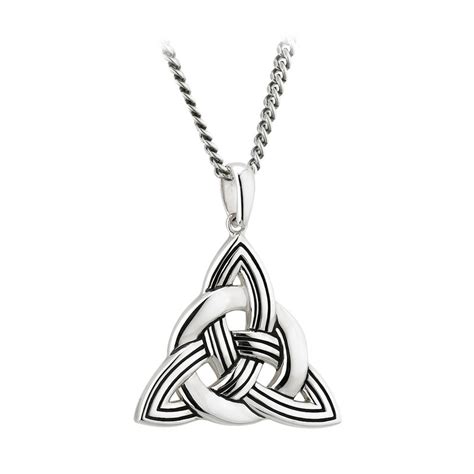 Silver Large Celtic Knot Pendant Solvar Irish Jewellery