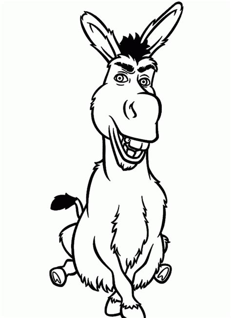 Shrek Carrying Donkey Coloring Page Color Luna
