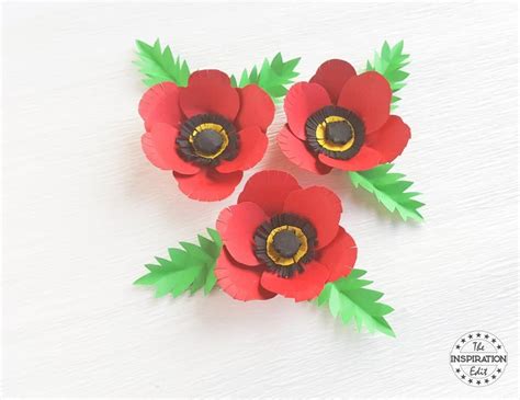 Poppy Flower With Poppy Craft Template | Poppy craft, Flower crafts