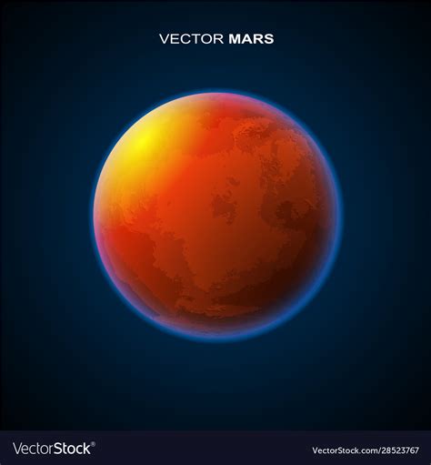Mars Planet 3d Royalty Free Vector Image Vectorstock