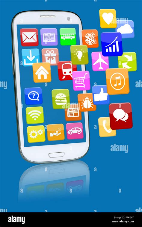 Smart Phone Or Mobile Telephone With Programs Application Apps App