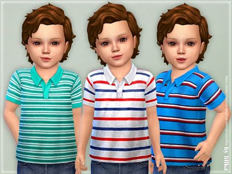 Toddler Boys Polo Shirt By Lillka At Tsr Sims 4 Updates