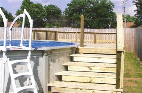 Connect a deck 8x8 kit. Above-Ground-Pool-Decks