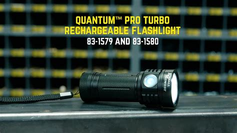 Quantum™ Pro Turbo Rechargeable Flashlight With Replacement Battery