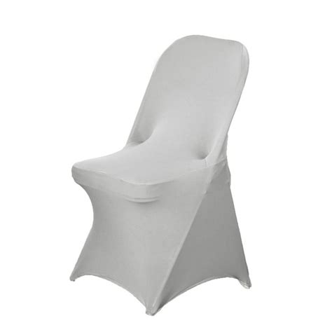 They are made to be reasonably attractive at a low cost, and they can be thrown away once the wedding or other event is over. Silver Spandex Stretch Folding Chair Cover | Folding chair ...