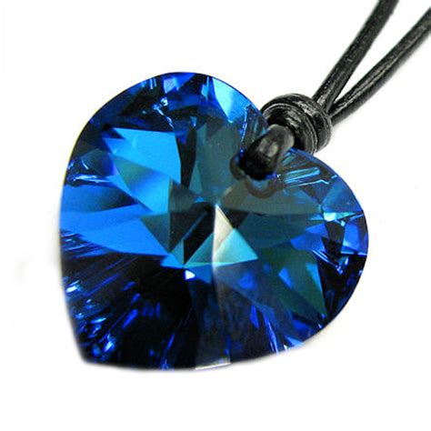 Swarovski Elements Crystal Bermuda Blue Love Heart