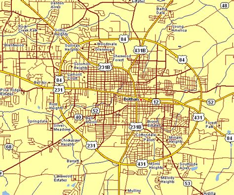 Map Of Dothan Alabama By Streets