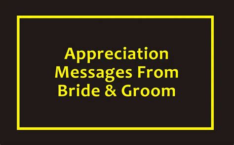 Wedding Thank You Messages From Bride And Groom TipsQuotesWishes