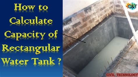 How To Calculate Capacity And Size Of Rectangular Water Tank Water
