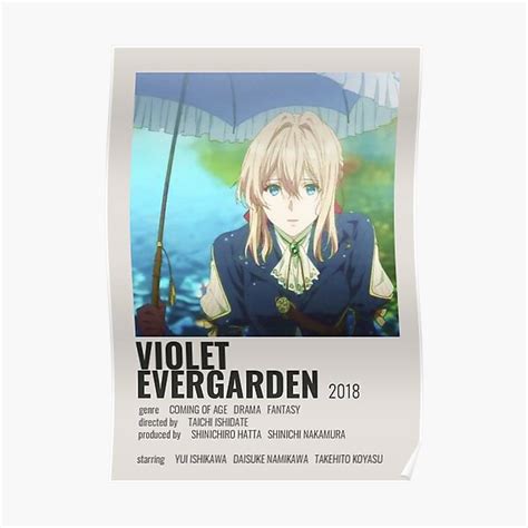 Violet Evergarden Minimalist Poster Poster By Miikxcry Redbubble