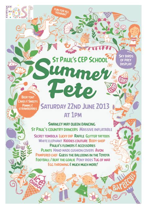 School Summer Fair Poster Summer Fair School Posters Concert Posters