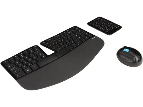 Microsoft Sculpt Ergonomic Wireless Desktop Keyboard And Mouse L5v 00001 Black