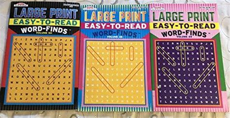 Lot Of 3 Kappa Word Finds Large Print Word Search Seek Puzzle Books