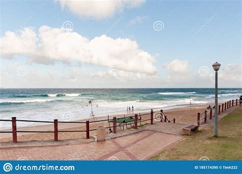 People Enjoying The Sunny Weather At The Beach In Umhlanga Rocks