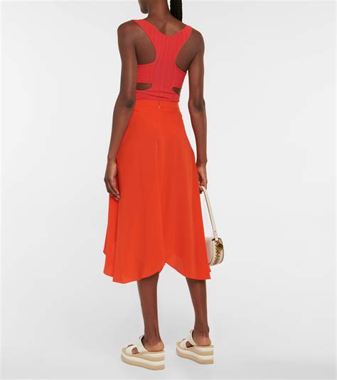 Stella McCartney - Silk midi skirt Stella McCartney