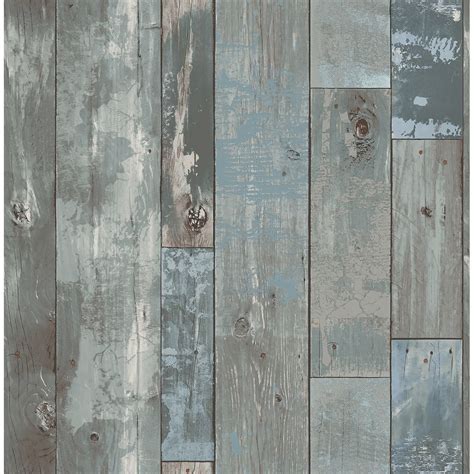 2540 24053 Deena Blue Distressed Wood Wallpaper By A Street Prints