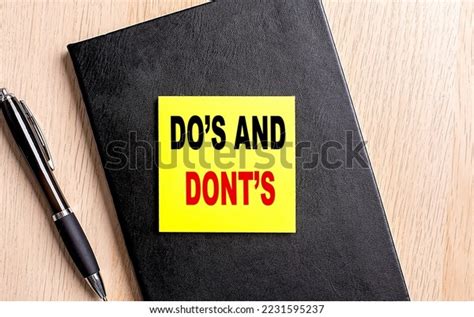 Dos Donts Text On Sticky On Stock Photo 2231595237 Shutterstock