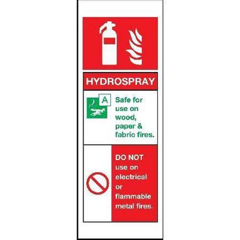 Hydrospray Fire Extinguisher Sign Signs And Display