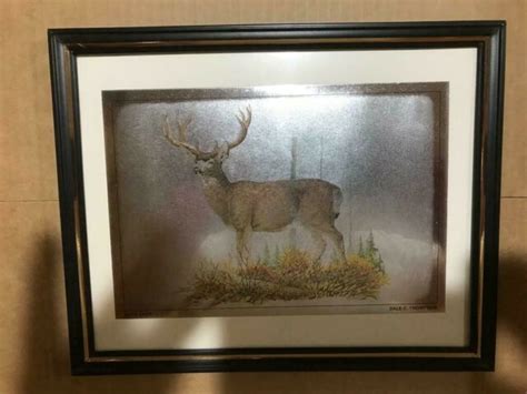 Dale C Thompson Set Of 4 Framed Wildlife Foil Prints Ebay