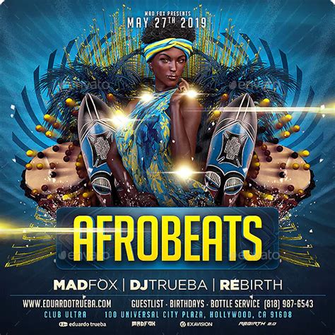 Afro Beats Party Flyer Flyer And Poster Design Flyer Design