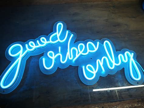 Good Vibes Only Neon Sign Led Neon Sign Custom Neon Sign Etsy