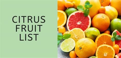 Complete Citrus Fruit List 33 Fruits That Are Considered