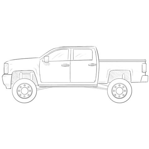 Lifted Chevy Truck Outline Drawing Lifted Chevy Trucks Chevy Trucks