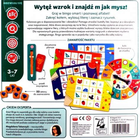 Gra Edukacyjna Alfabet Smart Bingo Kapitan Nauka