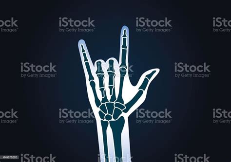 Hand Xray While Doing Love Sign Stock Illustration Download Image Now