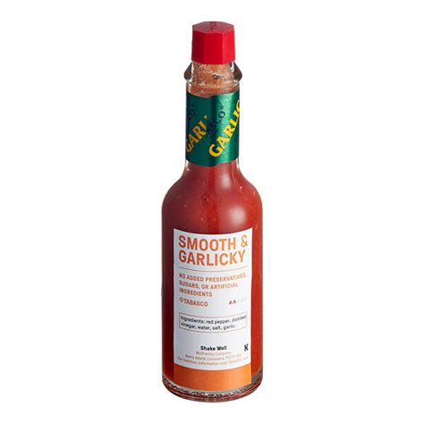 Tabasco® 2 Fl Oz Cayenne Garlic Pepper Hot Sauce 12 Case