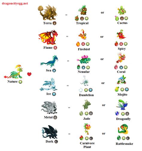 Dragon City Breeding Guide With Pictures Dragon City Dragon City