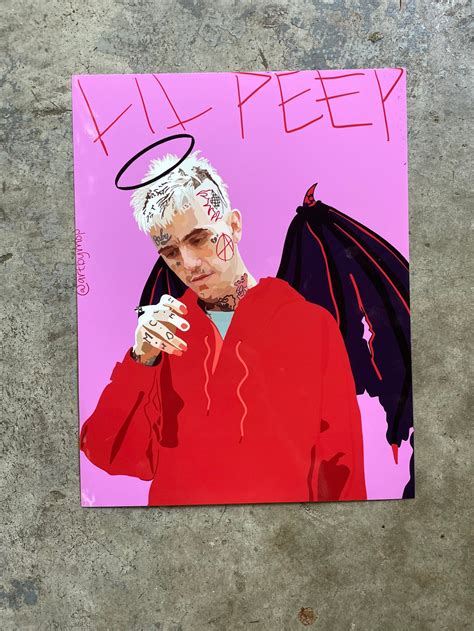 Lil Peep Poster Music Poster Home Decor Wall Art Rap Etsy