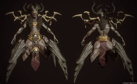 Baal Svein Yngve Sandvik Antonsen Diablo Creepy Skin Monster Design