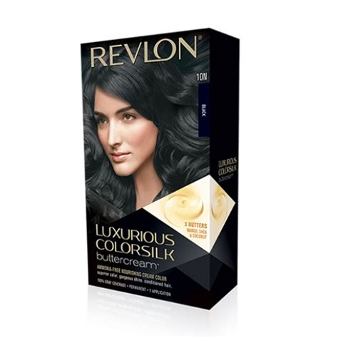12 natural blue black permanent hair color #1 in usa* revlon colorsilk, the most trusted hair color brand in the u.s.a.*, incorporates revlon 3d color our revlon 3d color gel technology, with a combination of specially blended dyes, conditioners and polymers, delivers natural looking. Revlon Luxurious ColorSilk ButterCream Hair Color - 10N ...