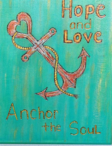 Hope Anchors The Soul Wood Art Sign Hebrews 619 Hope And Etsy