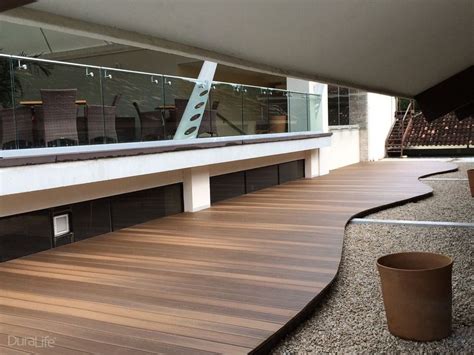 Outdoor Walkway Made With Duralife Composite Decking In Tropical Walnut