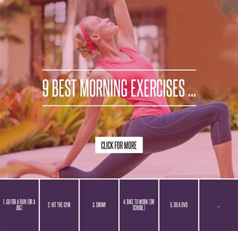 9 Best Morning Exercises Health