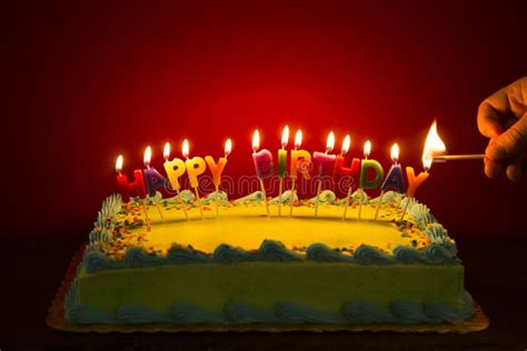 birthday cake with lit candles stock image image of birthday baked 120519711