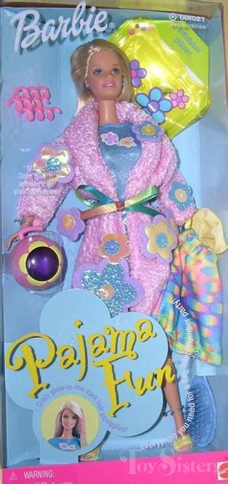 1999 pajama fun barbie toy sisters