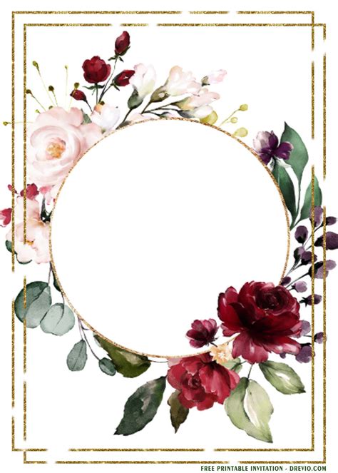 Free Printable Flower Background Template Printable Form Templates