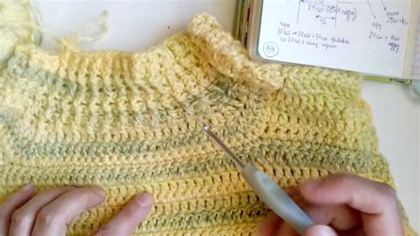 Желтый свитер крючком - YouTube