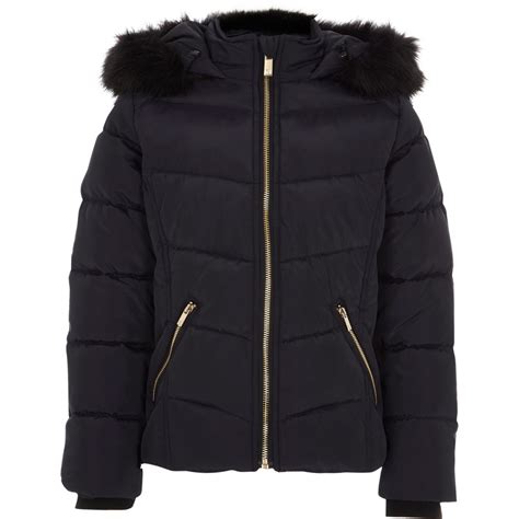 If yes then no need for thinking so much, click the order button and have it immediately. Girls navy padded faux fur hood puffer jacket - Jackets ...