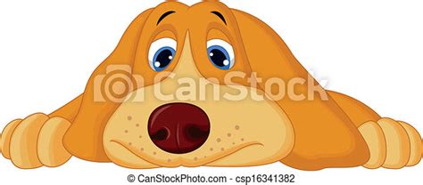 Vector Of Cute Cartoon Dog Lying Down Vector Illustration Of Cute