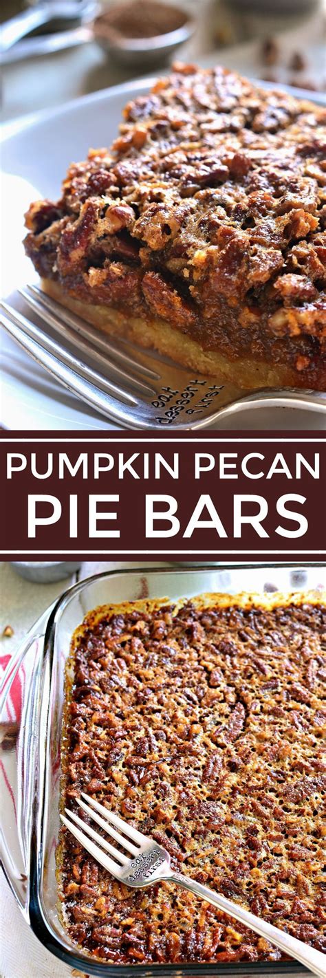 Pumpkin bars the winning combination of spiced pumpkin and cream cheese frosting never tasted cooking oil. Pumpkin Pecan Pie Bars - did not care for these. Crust was ...