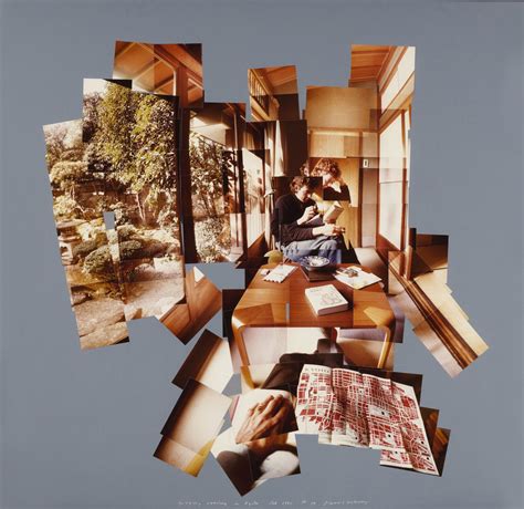 David Hockney B 1937 GREGORY READING IN KYOTO Large Format Collage